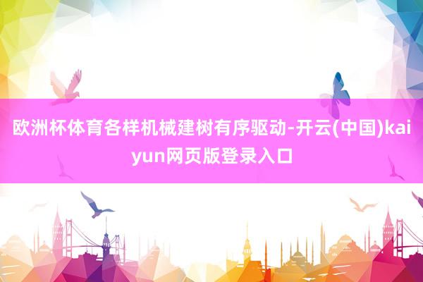 欧洲杯体育各样机械建树有序驱动-开云(中国)kaiyun网页版登录入口
