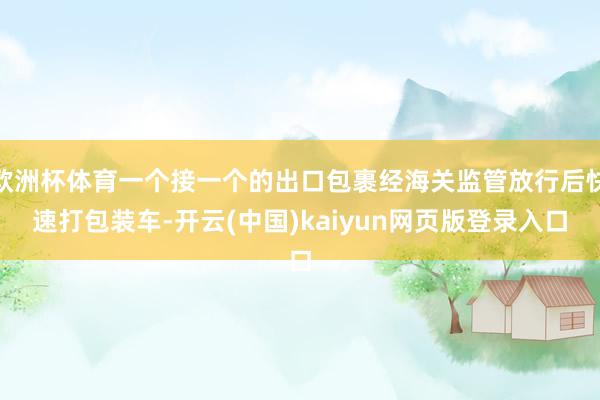 欧洲杯体育一个接一个的出口包裹经海关监管放行后快速打包装车-开云(中国)kaiyun网页版登录入口