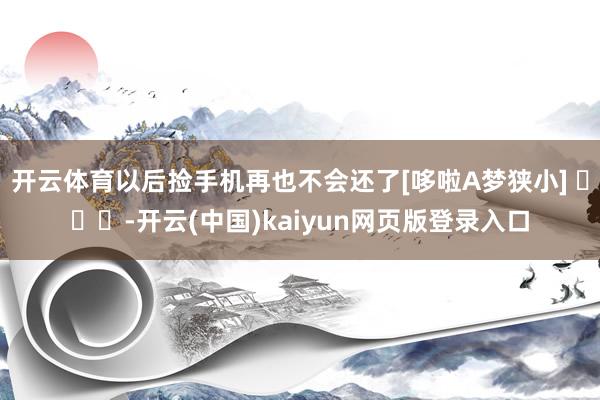 开云体育以后捡手机再也不会还了[哆啦A梦狭小] ​​​-开云(中国)kaiyun网页版登录入口