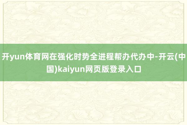 开yun体育网在强化时势全进程帮办代办中-开云(中国)kaiyun网页版登录入口