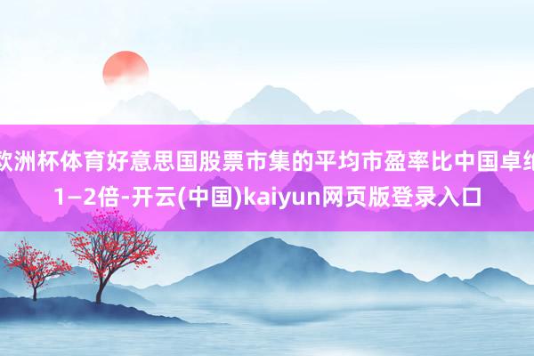 欧洲杯体育好意思国股票市集的平均市盈率比中国卓绝1—2倍-开云(中国)kaiyun网页版登录入口