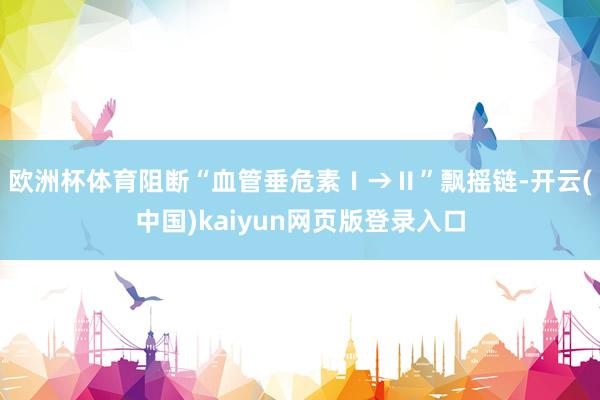 欧洲杯体育阻断“血管垂危素Ⅰ→Ⅱ”飘摇链-开云(中国)kaiyun网页版登录入口