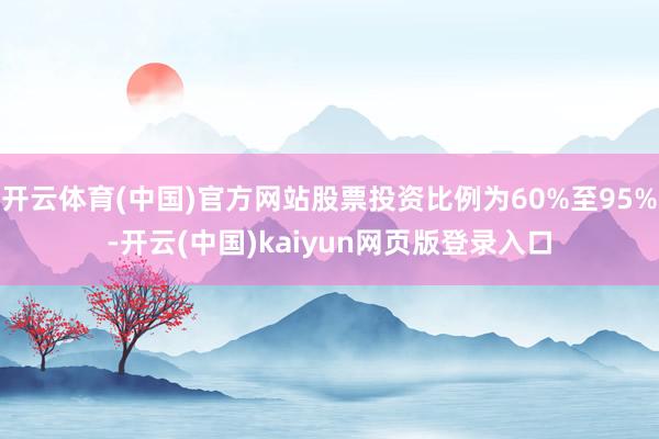 开云体育(中国)官方网站股票投资比例为60%至95%-开云(中国)kaiyun网页版登录入口